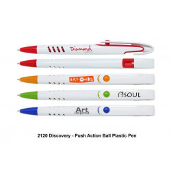 2120 Discovery - Push Action Ball Plastic Pen, Promotional Gifts, Promotional Gift, Singapore